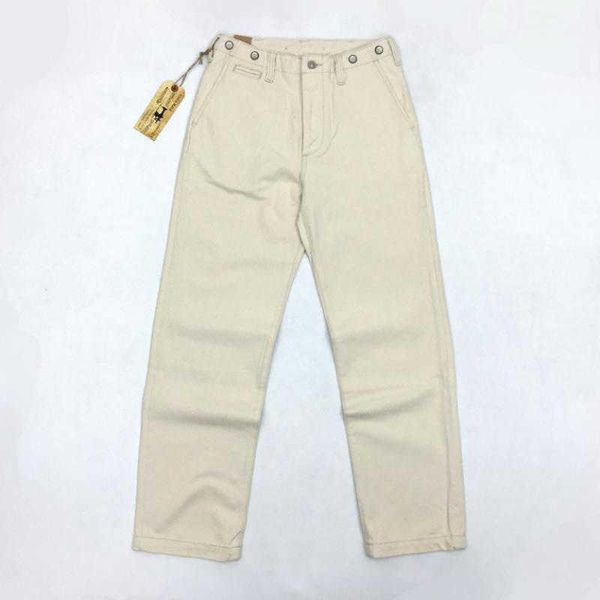 

men's pants bob vintage dong 13oz calico overalls straight casual suit, Black