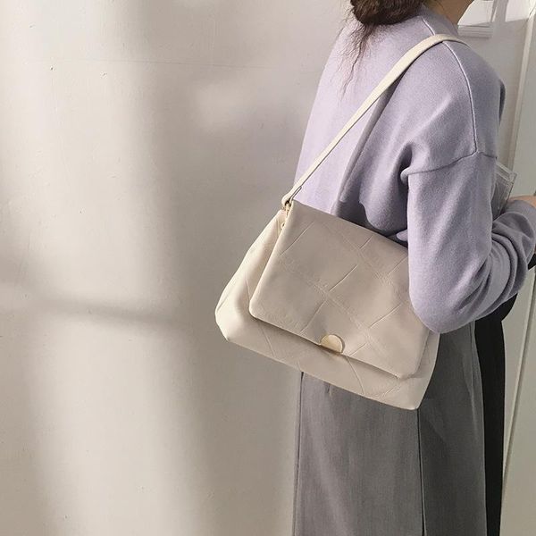 

evening bags 2021 french style simple design stone grain shoulder bag women elegant vintage handbags large capacity cross-body