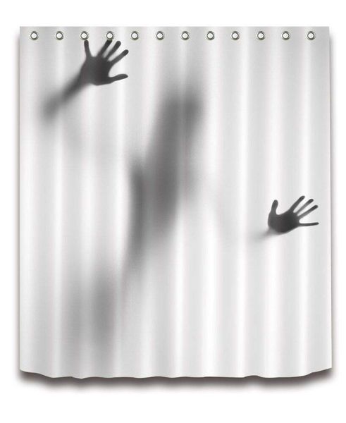 

halloween ghost 12 hook shower curtain waterproof toilet decoration
