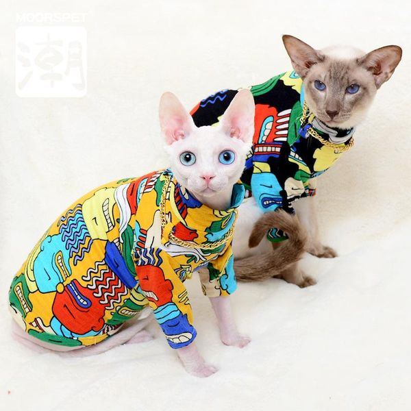 

pet cat clothes spring and summer fashion sphinx hairless 95% cotton dog apparel