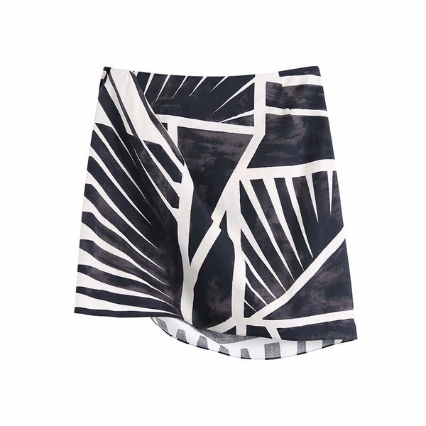 

skirts 2021 short skirt female to-line slimming tall irregular waist plied, Black