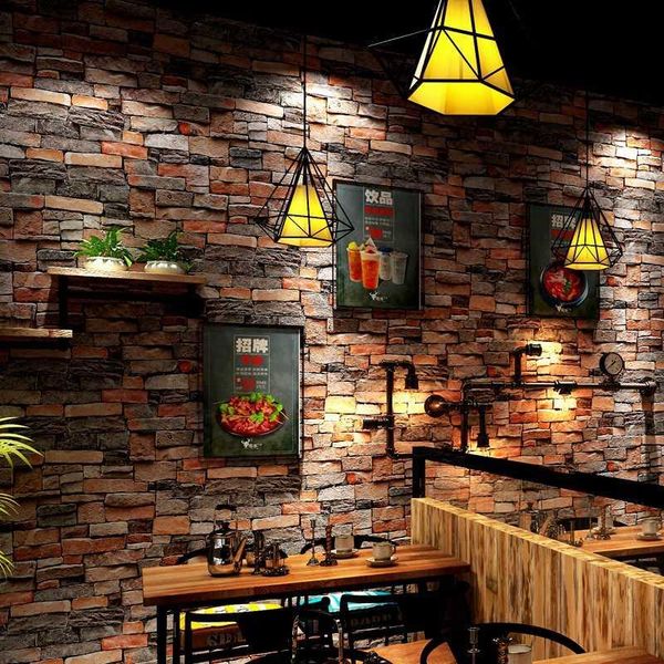 

wallpapers antique brick pattern wallpaper 3d marble el restaurant clothing store background