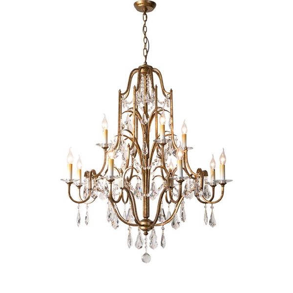 

chandeliers american country crystal candle lights living room dining french bedroom villa clothing store gold loft lamps