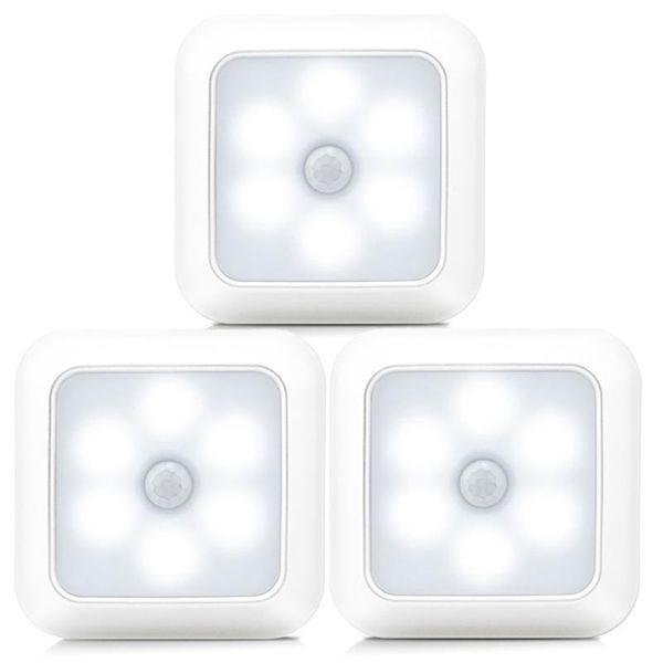 

3pcs night light motion sensor pir wireless battery-powered led staircase corridor lighting cabinet