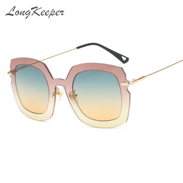 

fashion oversized square sunglasses women big frame sun glasses colorful lens vacation uv400 oculos feminino, White;black