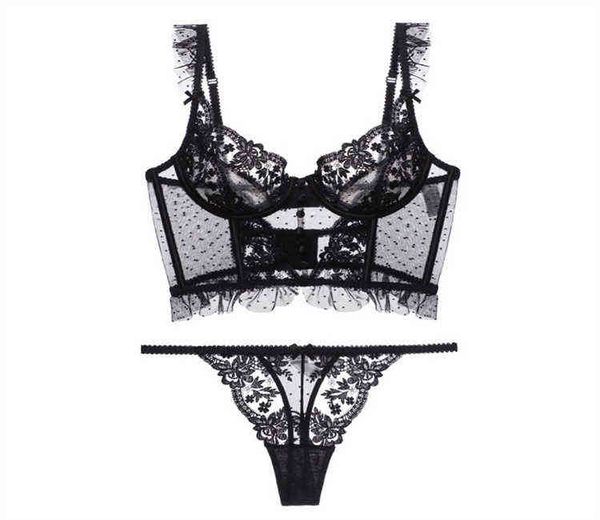 

nxy sets 2022 new arrival size spot beauty back woman lace bra and panty underwear set 220121, Red;black