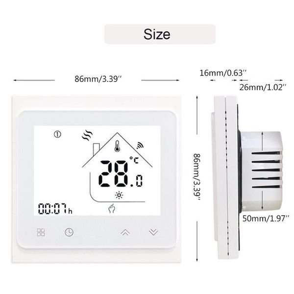 

smart home control l9be bgl-002 wifi thermostat temperature controller for water electric floor heating water/gas boiler alexa