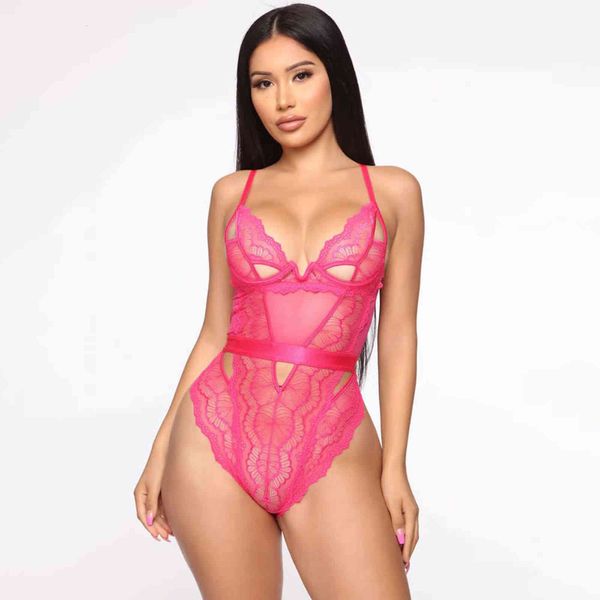 

lingerie modena' summer 2021 lace hollow fun 10402, Red;black