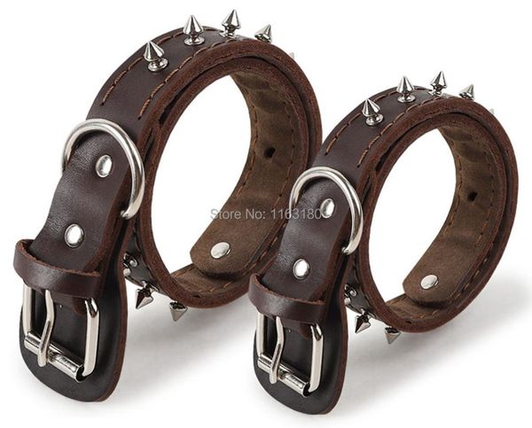 

dog collars & leashes 10pcs/lot adjustable leather pet necklace collar dogs cat supplies