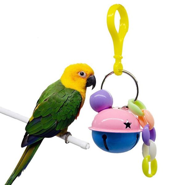 

dorakitten 1pc creative parrot bell toy funny interactive cage bird hanging toys chew pet supplies other