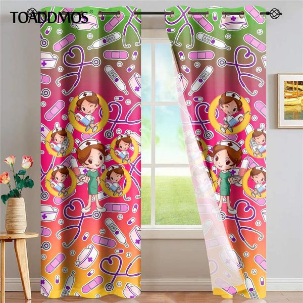 

gradient blackout window curtains pattern design thermal insualted draperies for home bedroom decor 2021 curtain & drapes