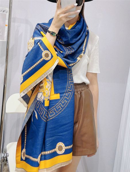 

Luxury Cashmere Silk Scarf Fashion Warm Designer Winter 180*65cm Brand Letter Print Woman Scarves O0H4