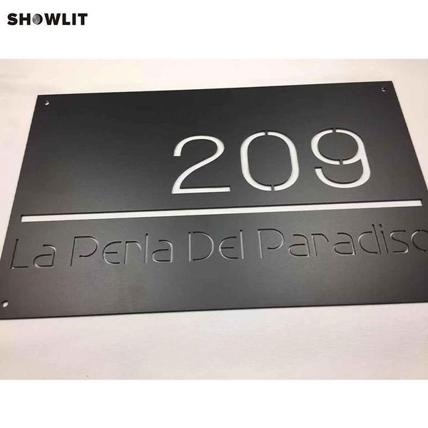 

other door hardware rectangle custom house number sign with family name