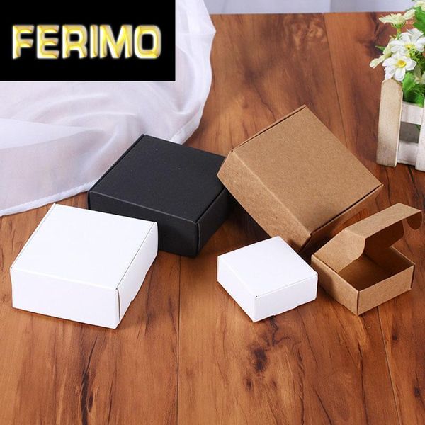 

Gift Wrap 25pcs DIY Kraft Paper Candy Box Packing Bags Soap Wedding Favors For Guest Birthday Decorations Party Supplies1