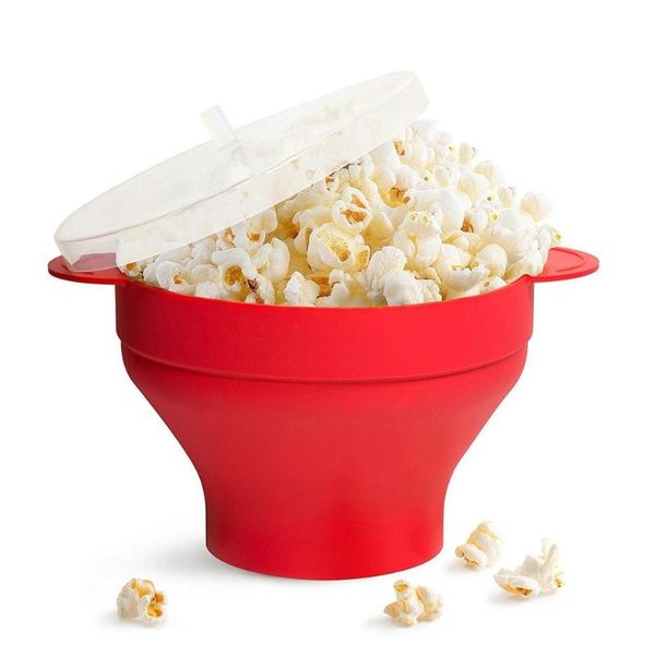 

colors microwave popcorn bucket silicone foldable diy bowl maker with lid kitchen accessories bowls