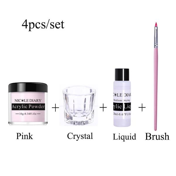 

nail art kits nicole diary acrylic powder set extension for uv gel polish decoration tip builder crystal salon