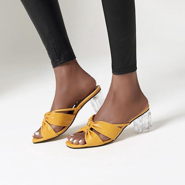 

big size 34-43 summer women solid heel square sandals 3 colors1, Black