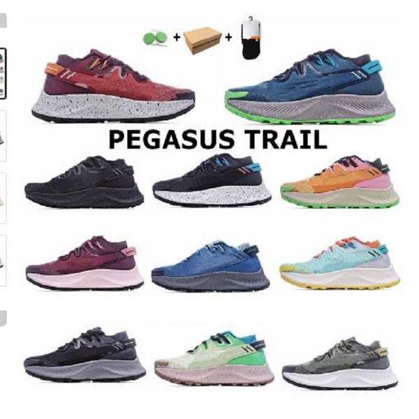 

man pegasus trail trainers running shoes men women triple black white rainbow hyper blue brush stroke camo laser smoke grey volt outdoor spo