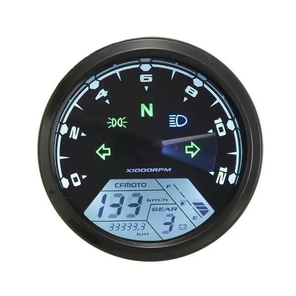 12000RMP LCD Velocímetro Digital Odômetro Motocicleta 1-4 Cilindros