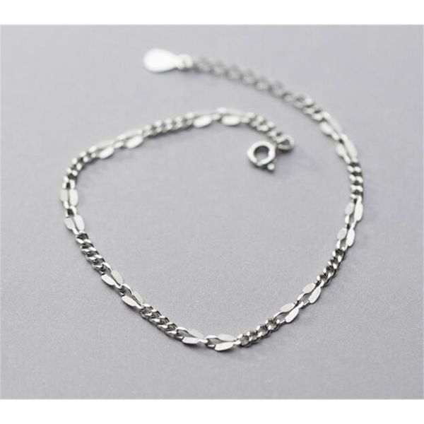 

3mm 100% real. 925 sterling silver fine jewelry braid chain bracelet charms c-s4597, Golden;silver