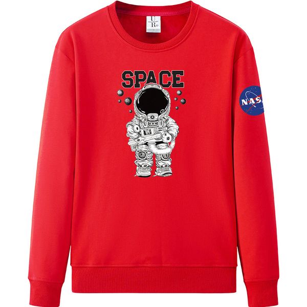 

2021 designer nasa long sleeve hooded velvet sweatshirts hoody pullover men women hoodie plus size 247, Black