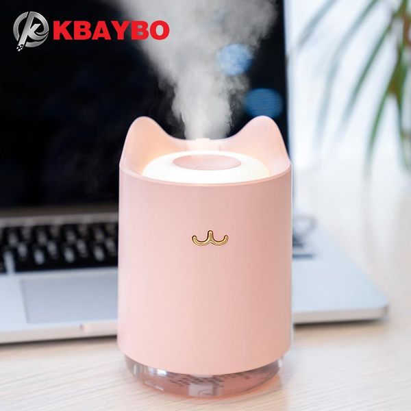 

100ml mini cartoon air humidification essential oil aromatherapy spray machine cat 7 color led light purifier humidifiers