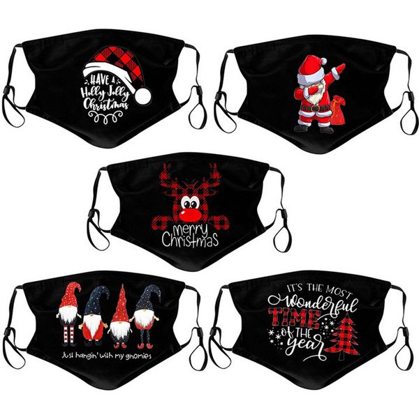 

warm winter santa claus cotton 3d printed mask can be washed and reused