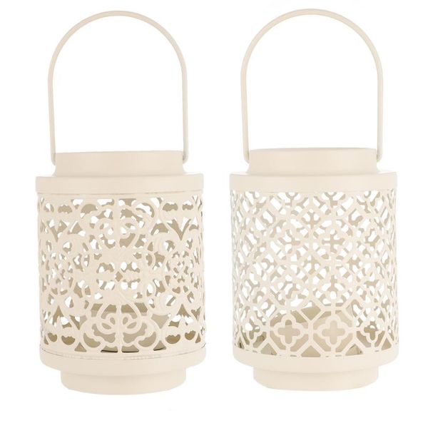 

candle holders 2pcs stand iron art hollowed holder household ornament party decor