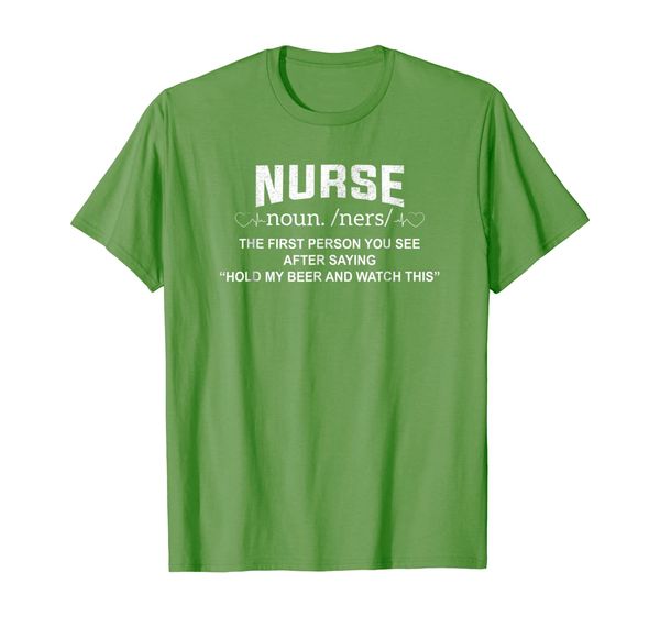 

nurse the first person you see t-shirt, White;black