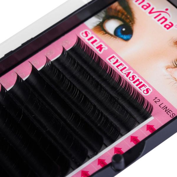 

false eyelashes 12 rows mixed length faux mink fake lashes individual semi permanent natural volume lash extensions