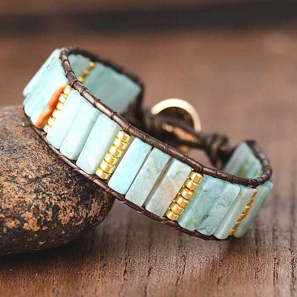 

beaded, strands oaiite calming amazonite tube bracelet for men women ethnic boho handmade woven statement jewelry drop, Black