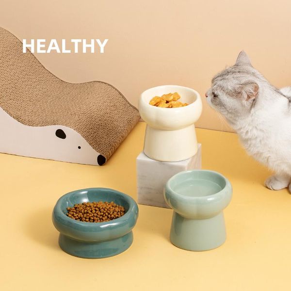 

cat bowls & feeders ceramic bowl dog puppy feeder feeding eating food water raise dish goods dishwasher safty for cats pet