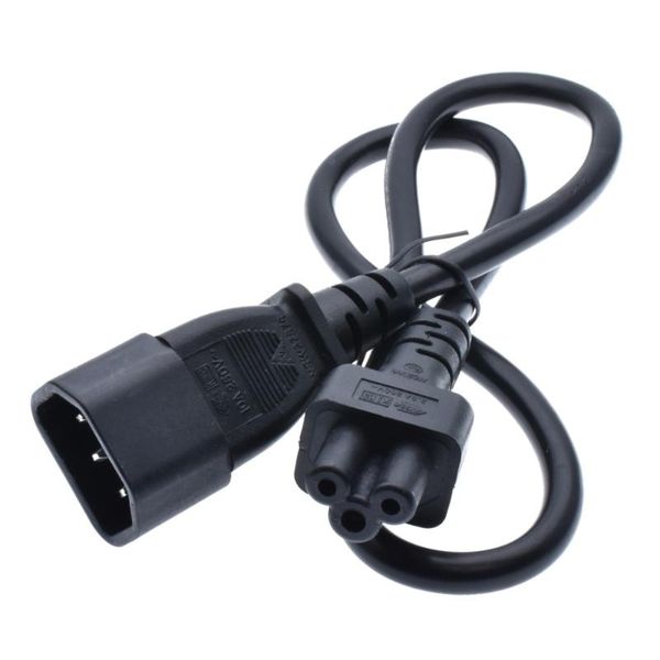 

c14 male plug to c5 female adapter cable iec 3 pin micky for pdu ups power converter cord computer cables & connectors
