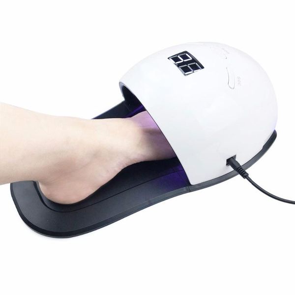 

nail dryers dual light source slipper lamp 48w uv led pedicure manicure nails gel polish smart timing fingernail dryer