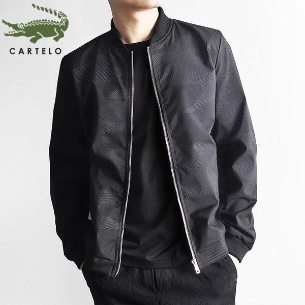 

men's jackets cartelo jacket spring and autumn wild loose plus size men mature stable clothes, Black;brown