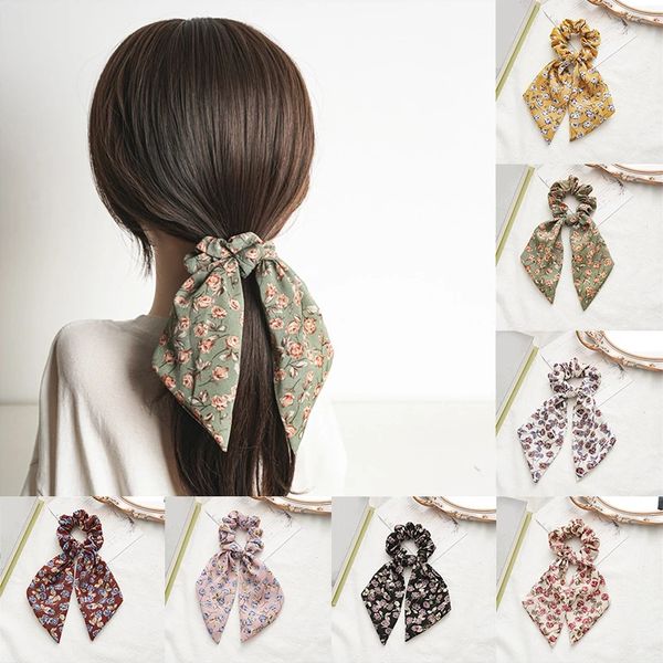 

hair ties rings ribbon knotted elastic hair bnads rope scarf flower scrunchies hairband hair accessories ponytail headwear, Golden;silver