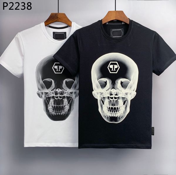 

pp shirt men's t-shirt men polo tee designer skull diamond technology t shirts cotton plain hoodie coat shorts jackets 12 styles avail, White;black