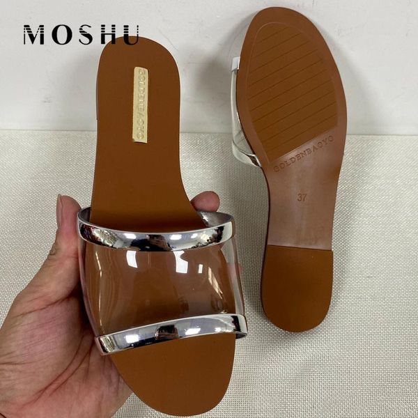 

summer women's shoes clear slide sandals jelly flat beach fashion transparent female slides flip flops black gold