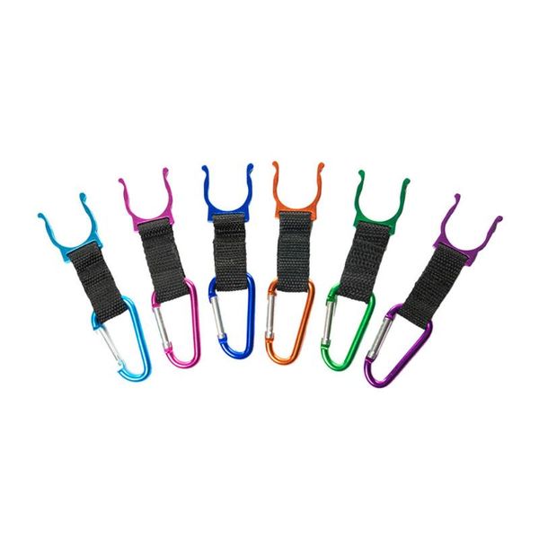 

cords, slings and webbing 6pcs carabiner water bottle buckle hook holder clip outdoor camping hiking tools