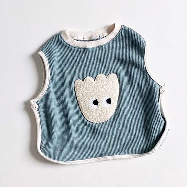 

newborn baby vest cartoon bear print autumn sleeveless t-shirt for kids boys girls tee cotton fashion baby clothing, White;black
