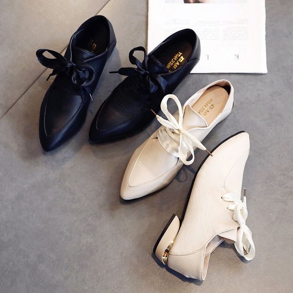 

shoes british style women's shoes,pointed toe,woman mid heels, casual work shoe,comfortable,slip on,female footware,black,beige zass