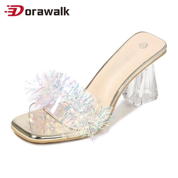 

spring candy colors pvc jelly slippers open toe high heels women transparent perspex shoes clear sandals, Black