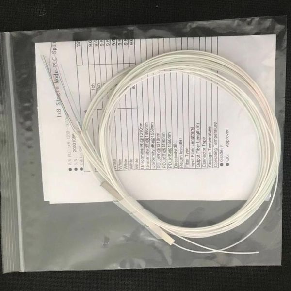

20pcs 1x2 1x4 1x8 1x16 fiber optic plc splitter without connector cable 0.9mmmini blockless 2,4 ports equipment