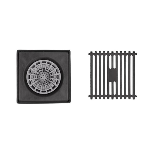 

other bath & toilet supplies black bathroom square shower drain double filter stainless steel floor trap waste grate round cover hair strain