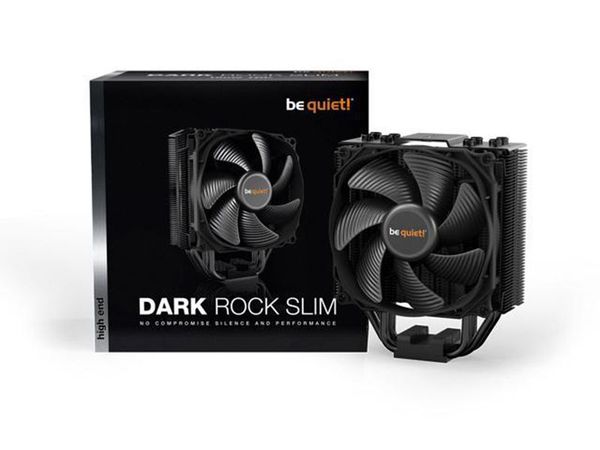 ruhig sein! Dark Rock Slim, CPU-Kühler, 180 W TDP, Silent Wings 3 120 mm PWM, kompakte Bauweise