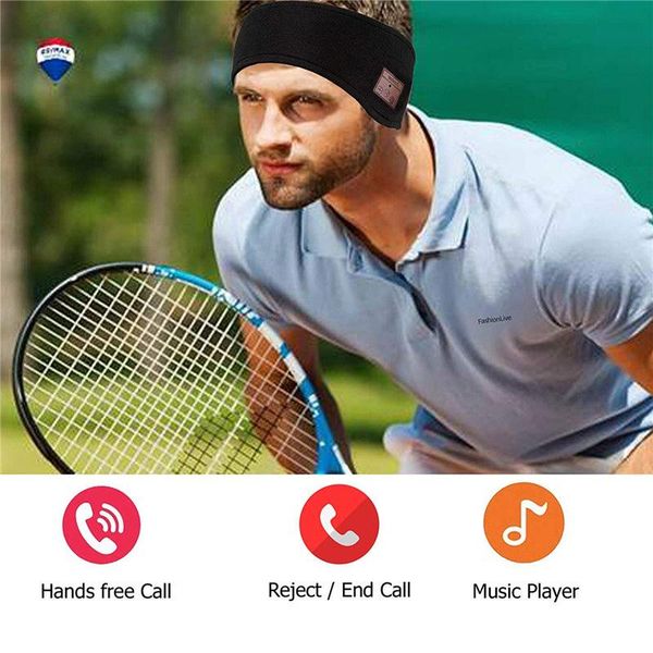 

bluetooth mp3 headband wireless earbuds headset earphone music stereo sweat band for outdoor sports fou99 yoga hair bands