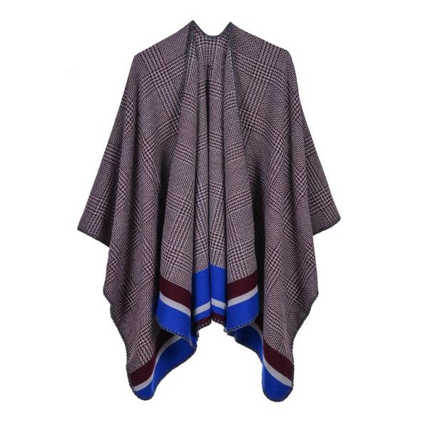 

scarves artificial pashmina poncho shawls and wraps winter women cashmere scarf female foulard hijab soft stoles plaid echarpes, Blue;gray