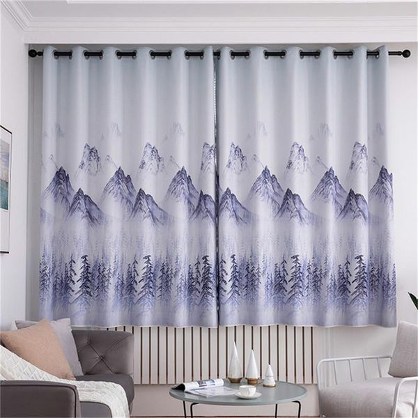 

landscape printing curtains 2021 fashion living room drapes bedroom window blinds curtain or background &