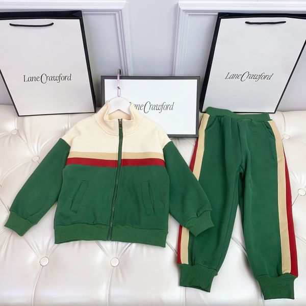 

autumn kids boys girls sets baby boy zipper jacket with pants 2pcs/suits children's winter warm clothing, White