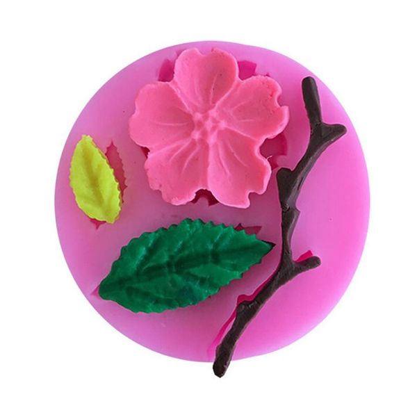 

cake tools peach blossom shape fondant silicone molds decorating chocolate mold drop feb26